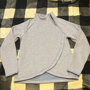 Athleta Girl High Neck Sweatshirt with zipper size Large (12) light purple/blue